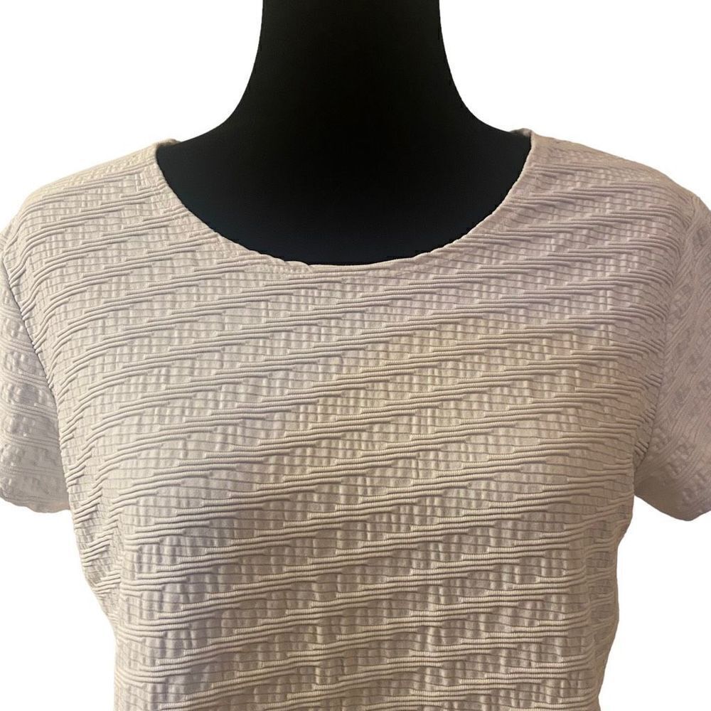 Talbots White Textured Pattern Top - image 2